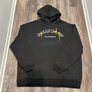 Hollywood Embroidered Hoodie – Black (XXXL) by Nova Men